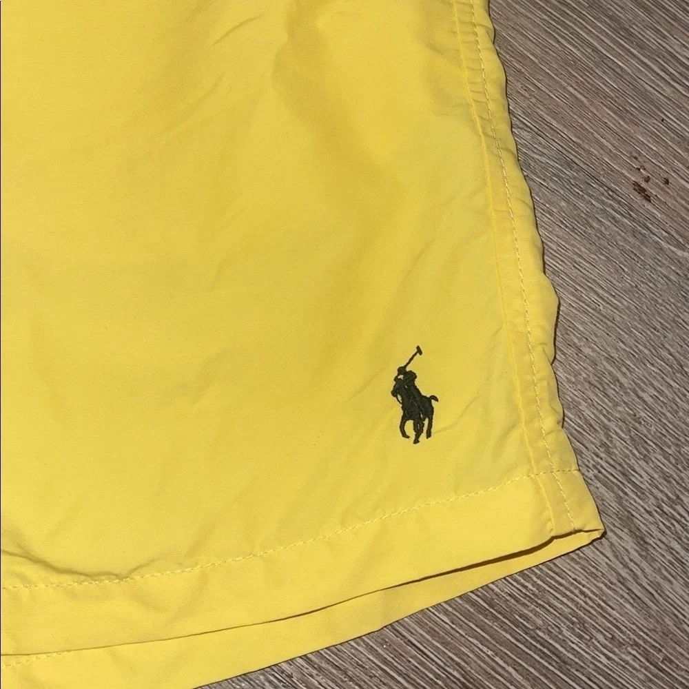 Polo Ralph Lauren Sport yellow swim trunks w front /back pockets szL
